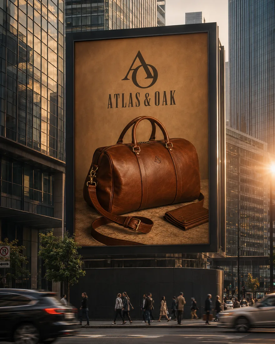 Atlas & Oak city billboard
