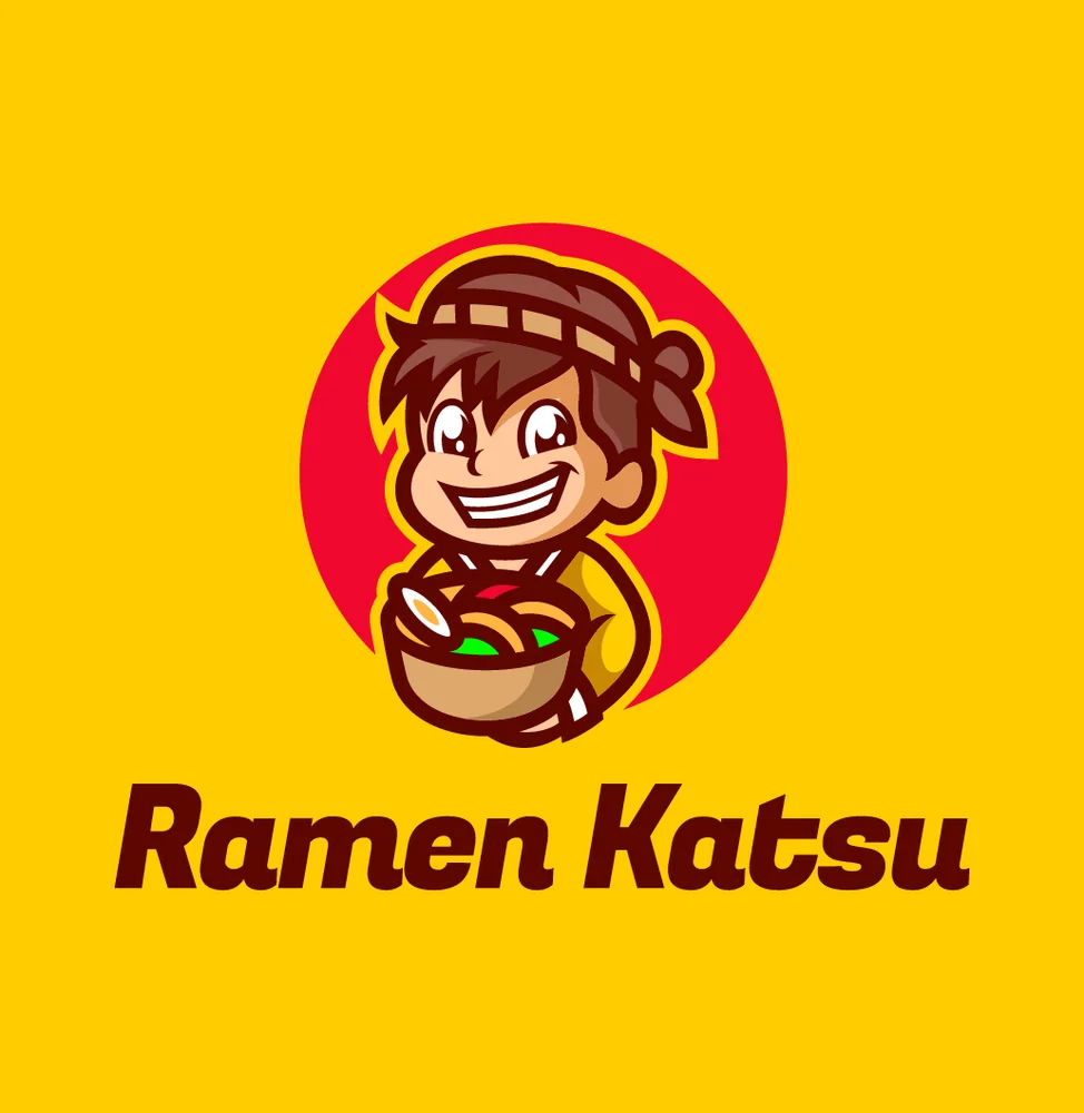 Ramen Katsu mascot logo