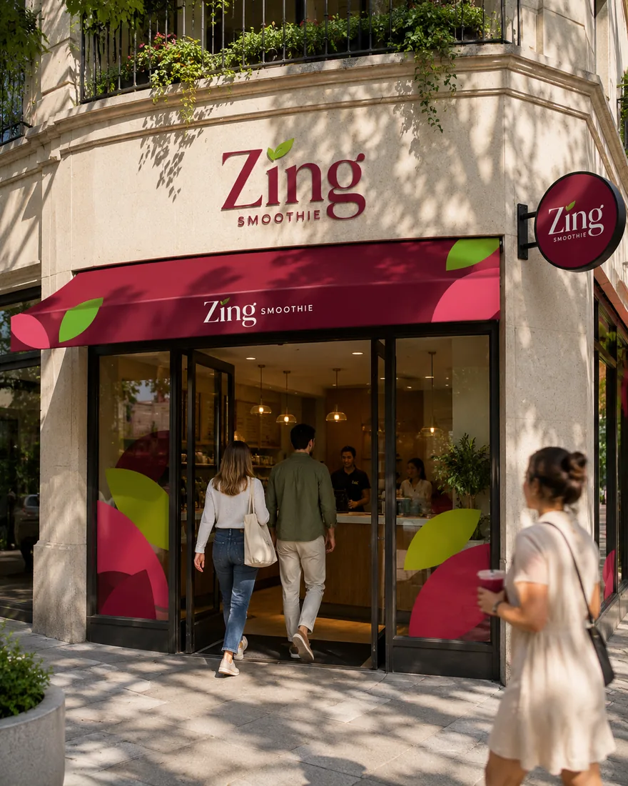 Zing smoothie storefront