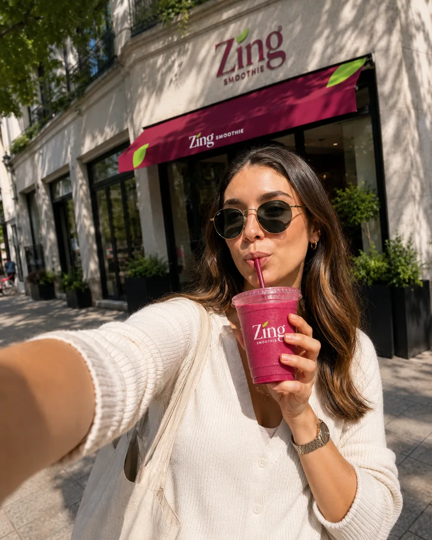 Zing customer selfie