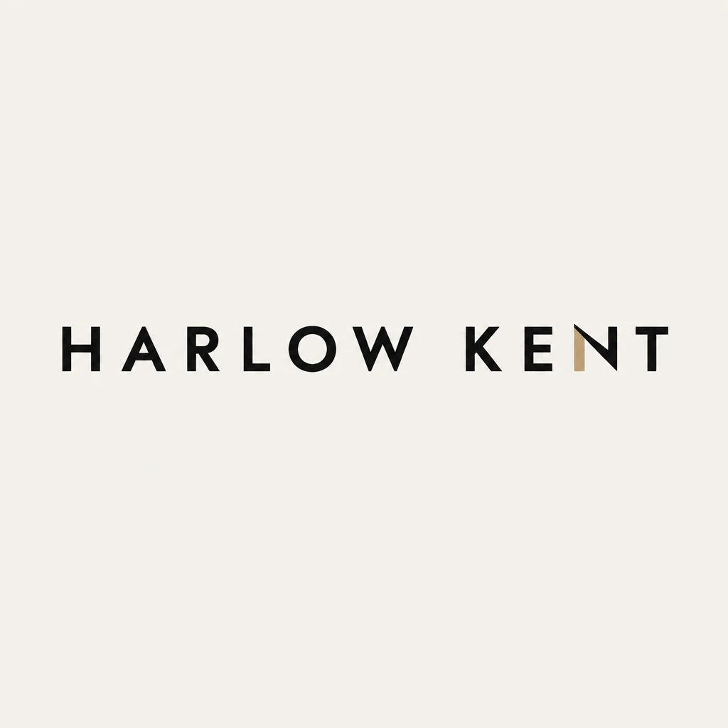 Harlow Kent concept, wordmark, generated with Logofai