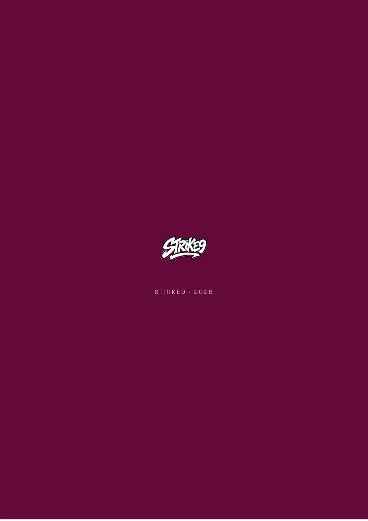 Strike9 brand guidelines back cover page generated by Logofai