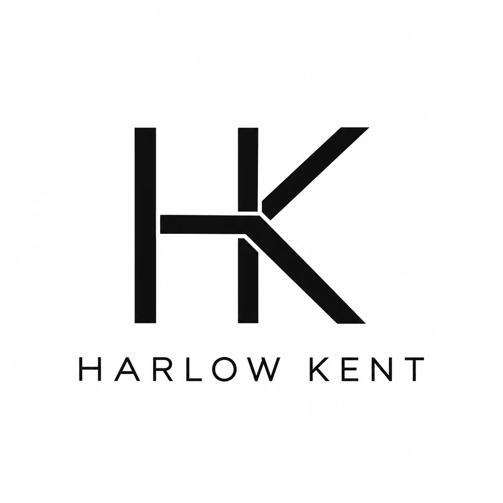Harlow Kent logo, generated from the prompt above