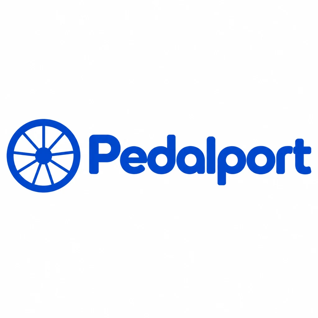 Pedalport logo, full version, generated from the prompt above