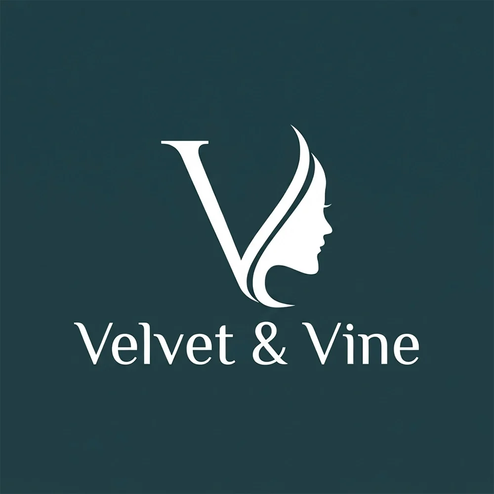 Velvet & Vine, a beauty logo generated with Logofai