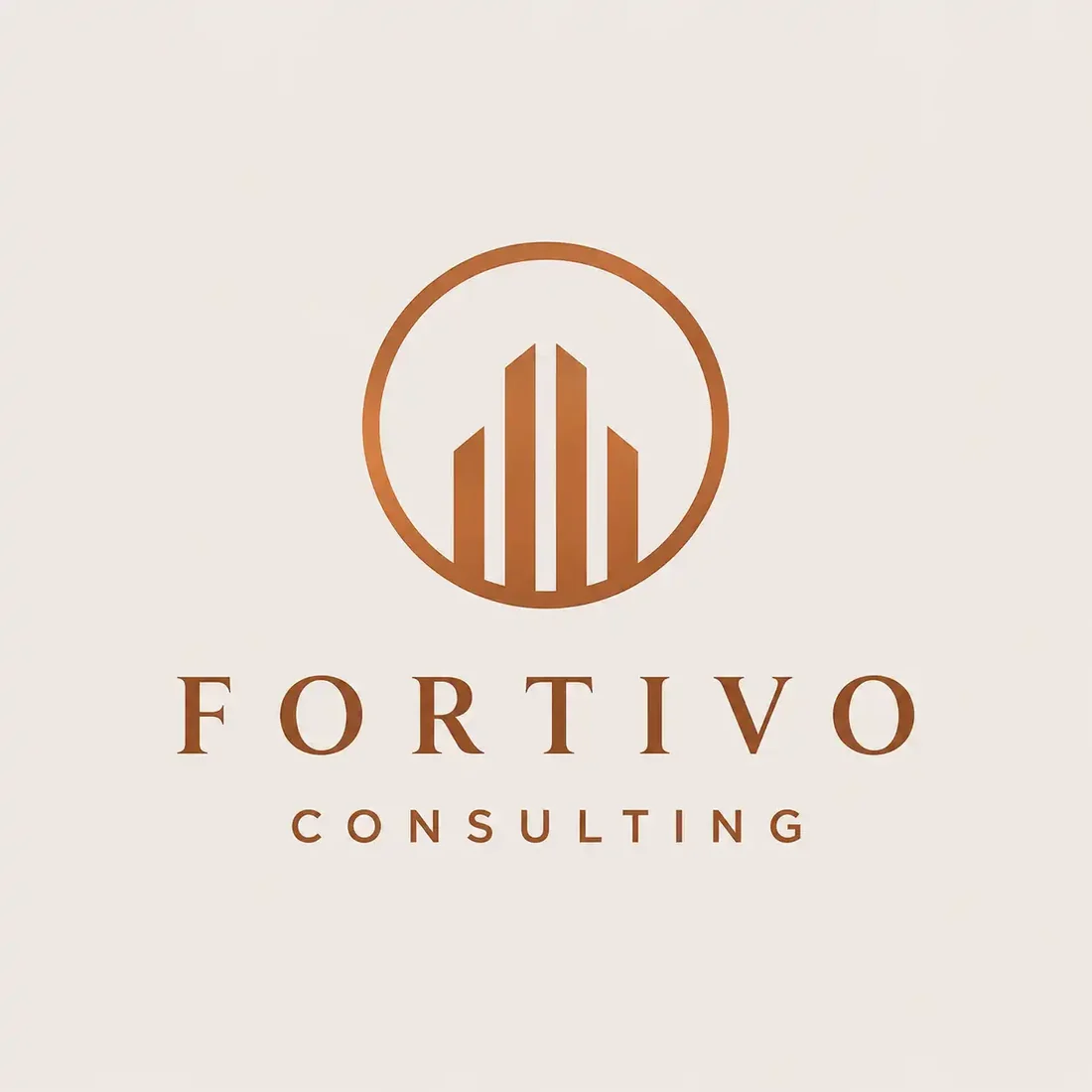 Fortivo Consulting, a consulting firm logo generated with Logofai