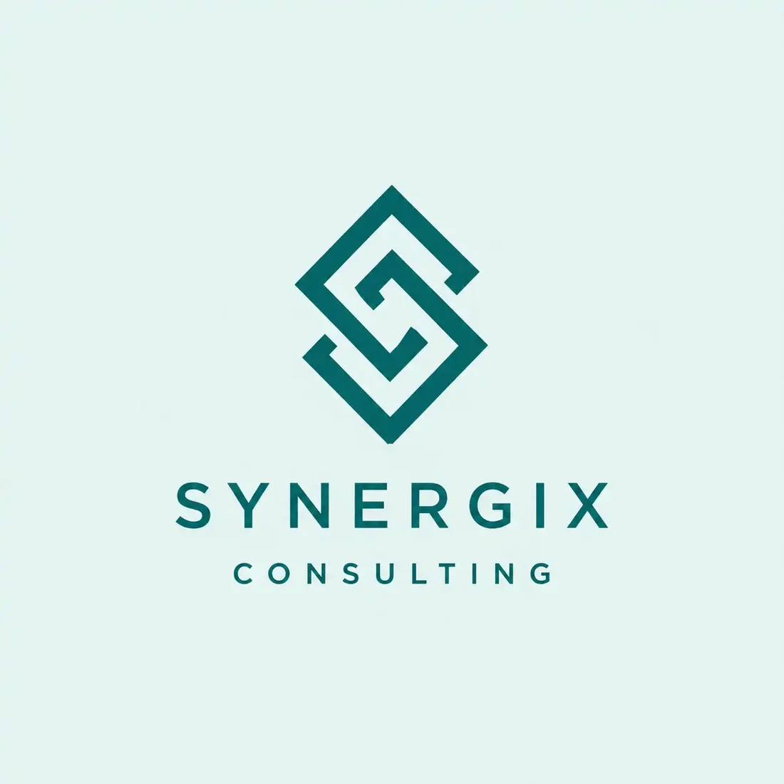 Synergix Consulting, a consulting firm logo generated with Logofai