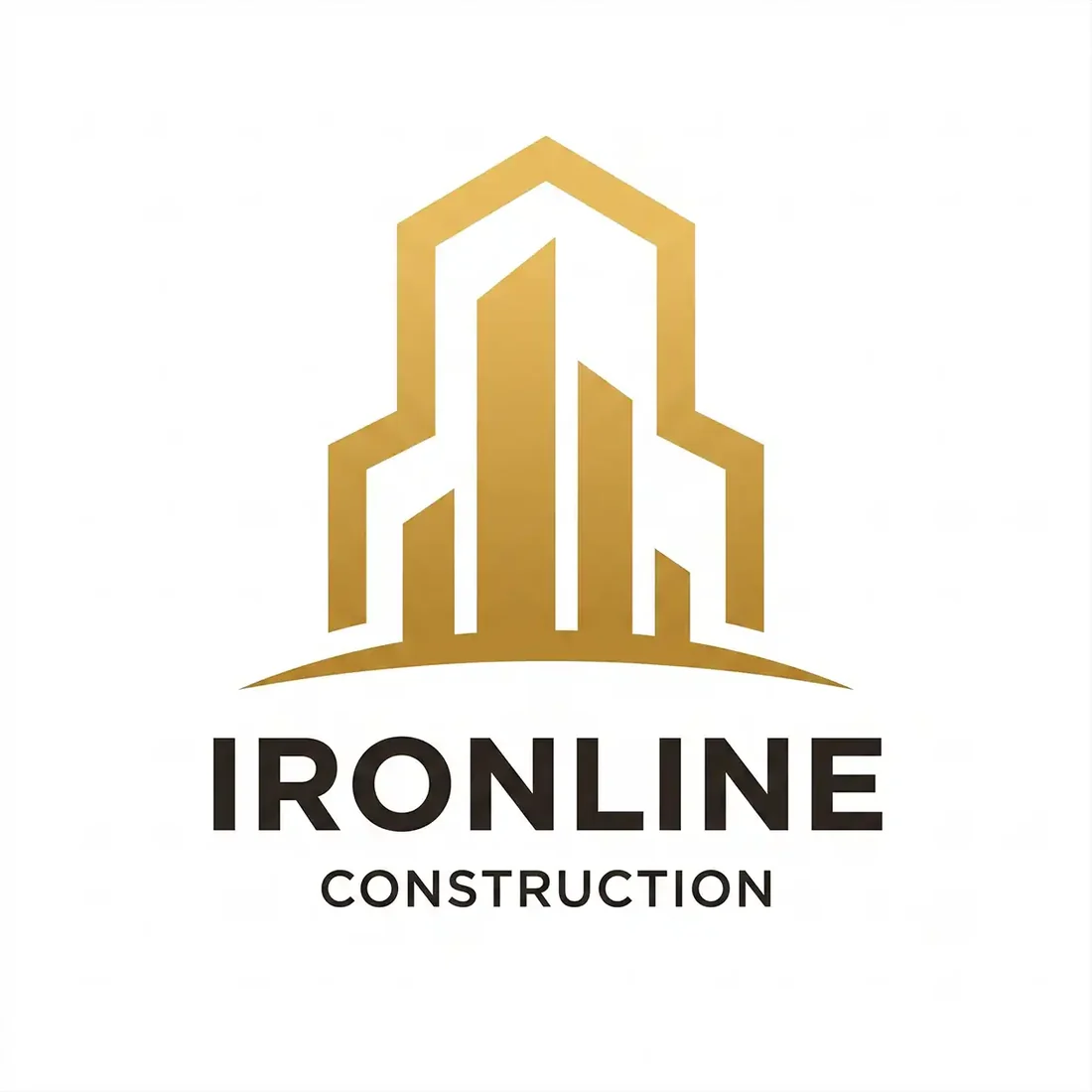 Ironline Construction, a contractor logo generated with Logofai