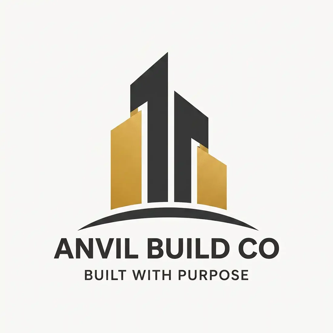 Anvil Build Co, a contractor logo generated with Logofai