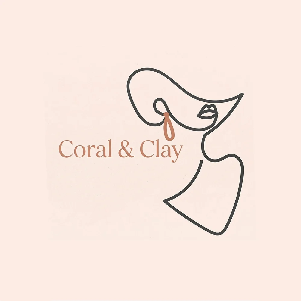 Coral & Clay, a jewelry logo generated with Logofai