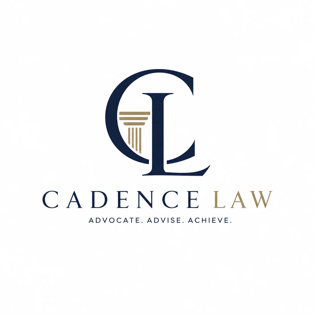 Cadence Law, a law firm logo generated with Logofai
