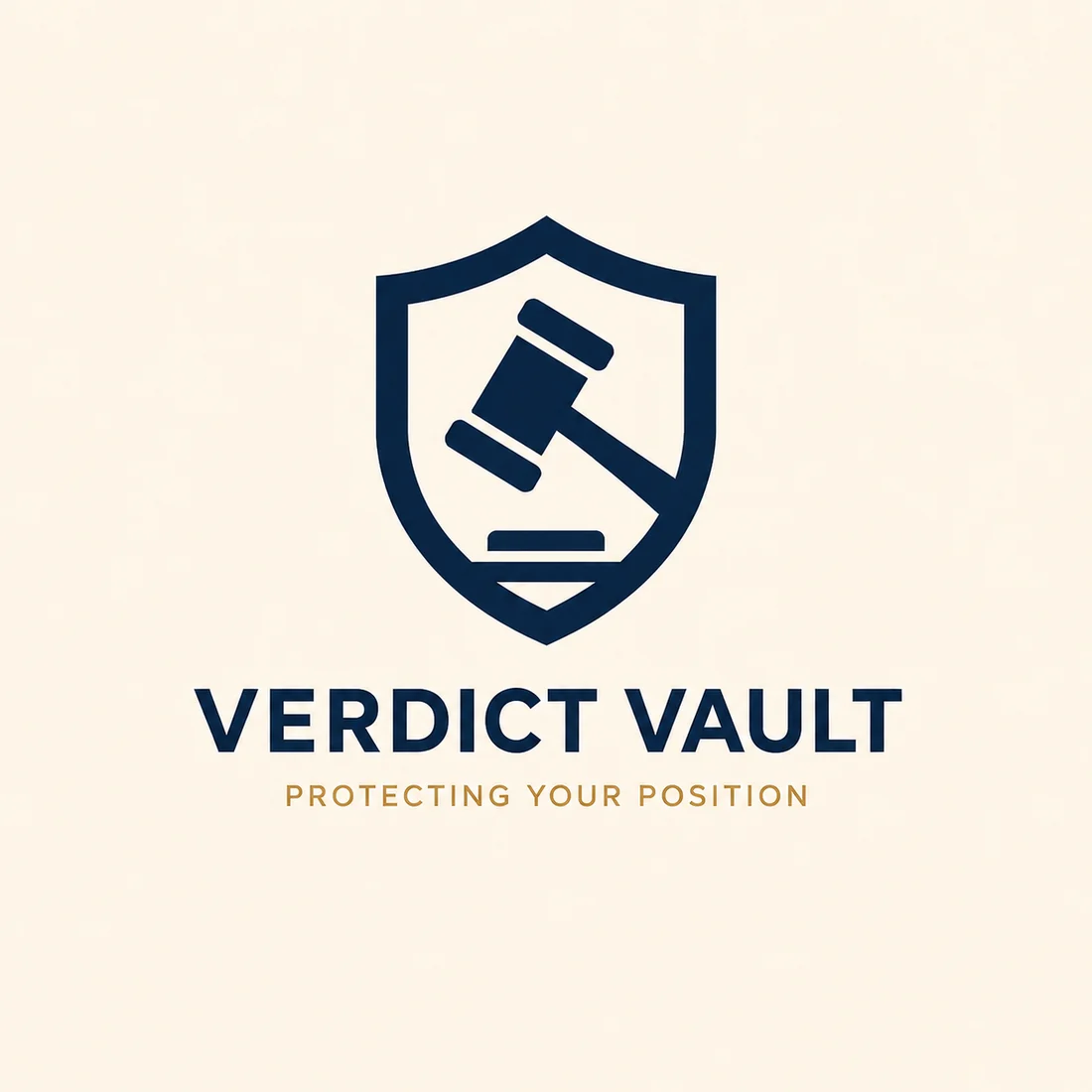 Verdict Vault, a law firm logo generated with Logofai