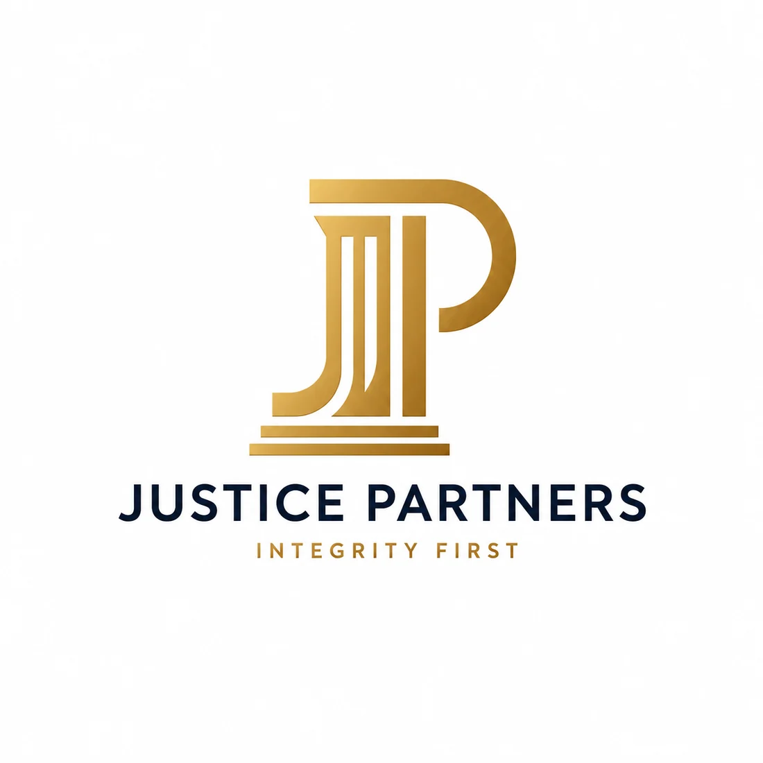 Justice Partners, a law firm logo generated with Logofai