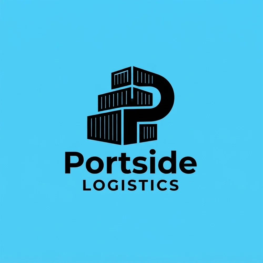 Portside Logistics, a logistics logo generated with Logofai