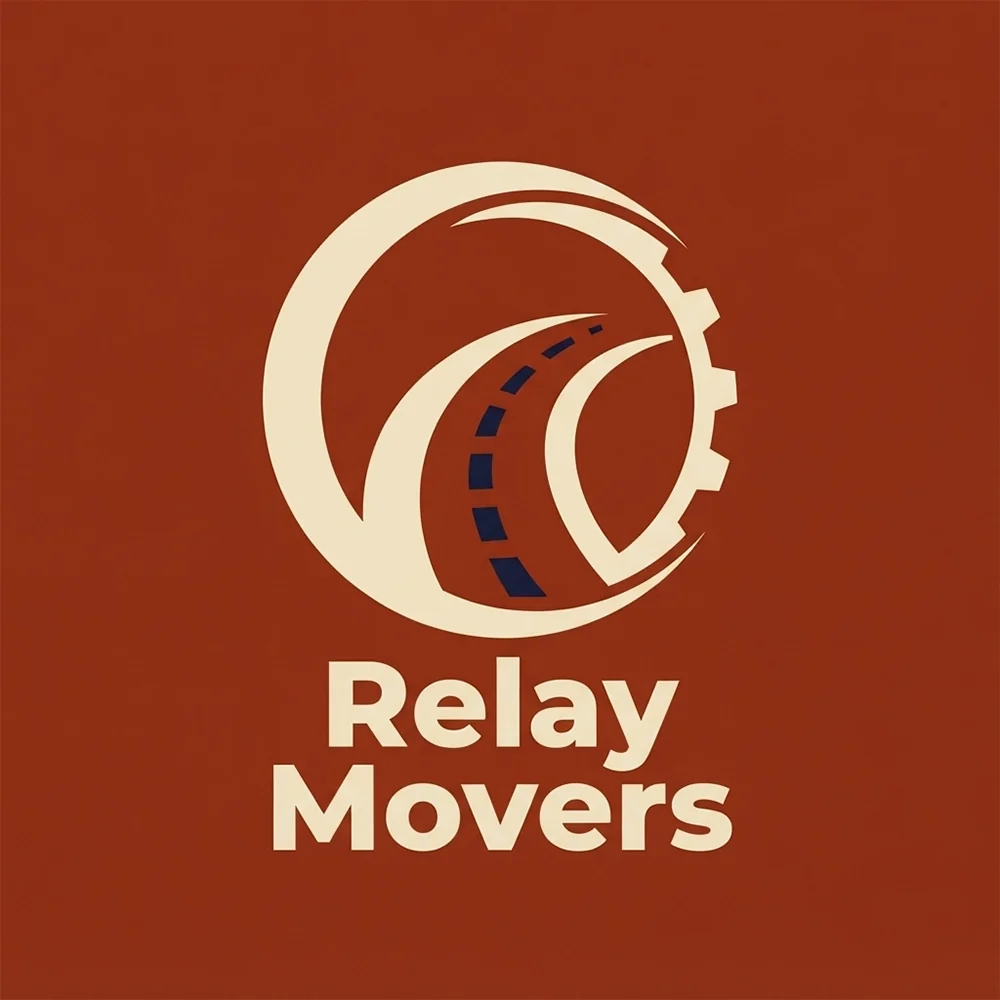 Relay Movers, a logistics logo generated with Logofai