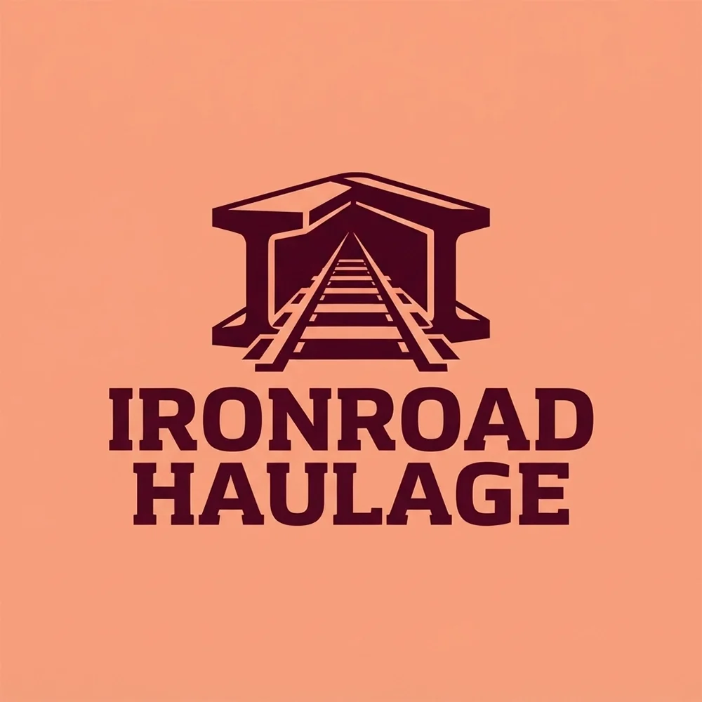 Ironroad Haulage, a logistics logo generated with Logofai