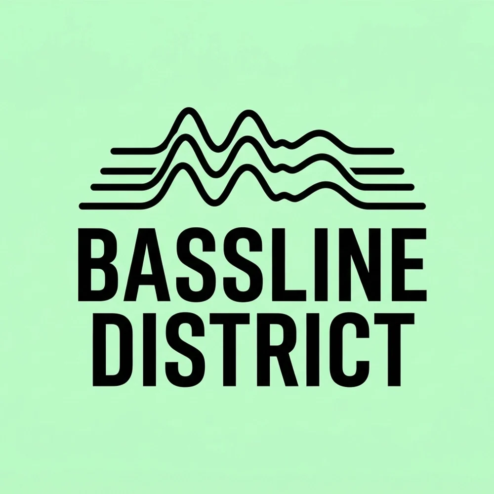 Bassline District, a music logo generated with Logofai