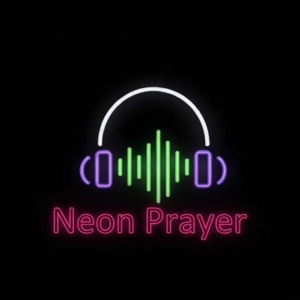 Neon Prayer, a music logo generated with Logofai