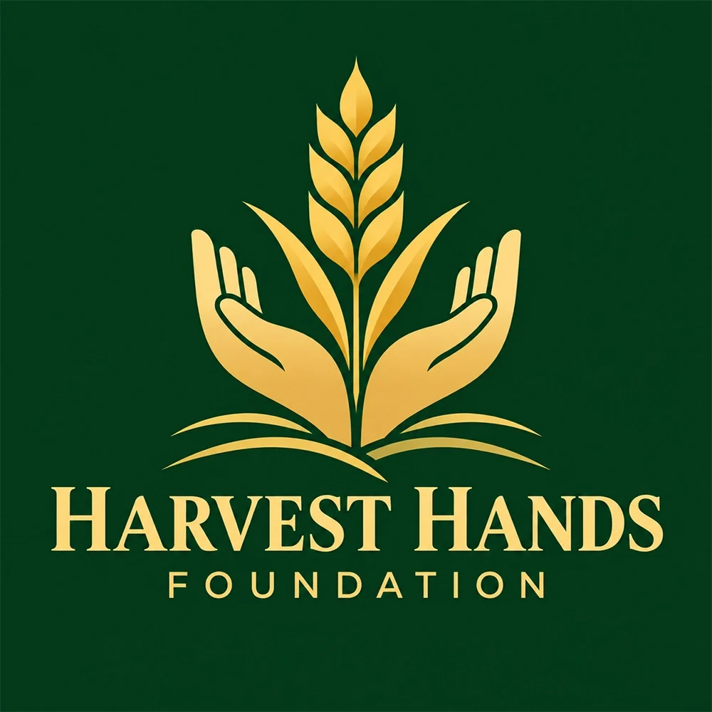 Harvest Hands Foundation, a nonprofit logo generated with Logofai