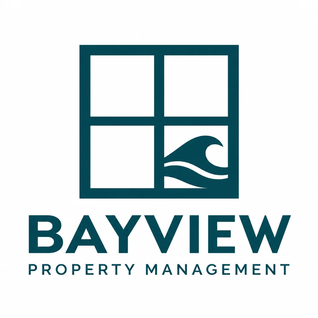 Bayview Property Management, a real estate logo generated with Logofai