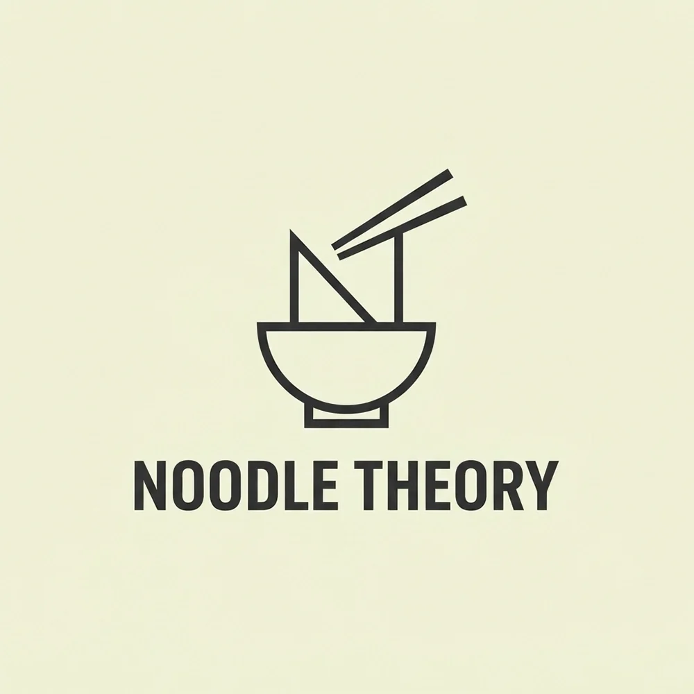 Noodle Theory, a restaurant logo generated with Logofai