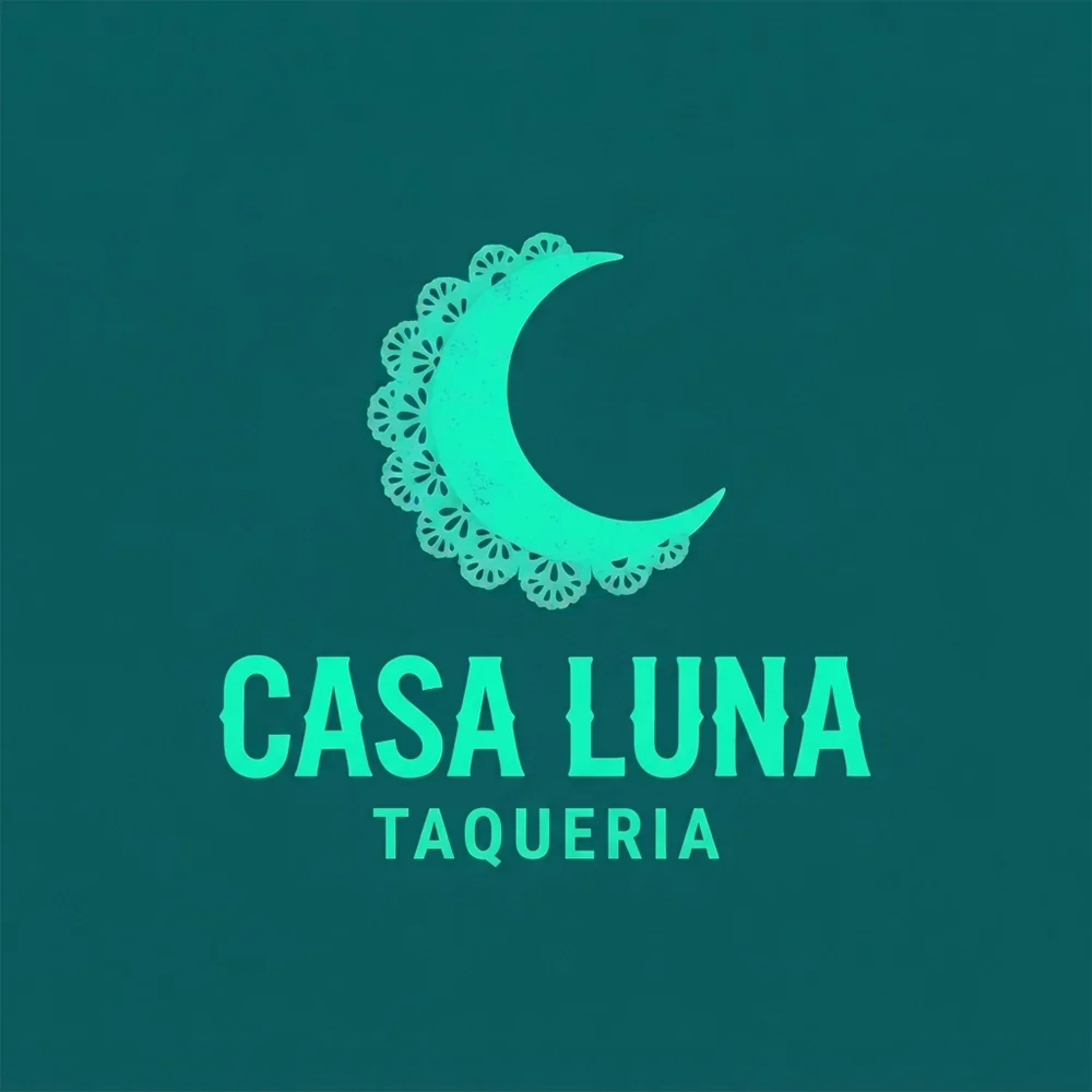 Casa Luna Taqueria, a restaurant logo generated with Logofai