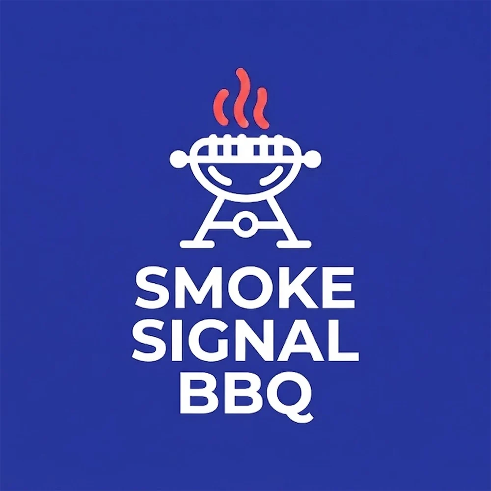 Smoke Signal BBQ, a restaurant logo generated with Logofai