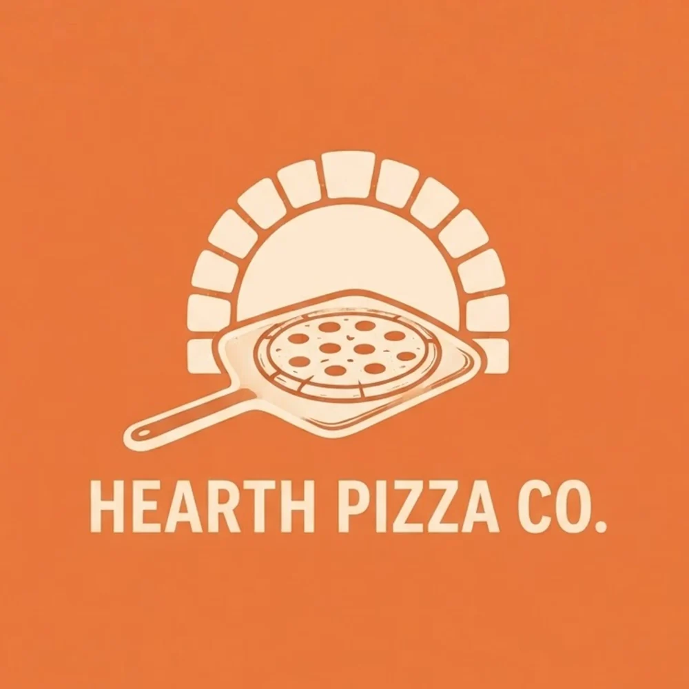 Hearth Pizza Co., a restaurant logo generated with Logofai