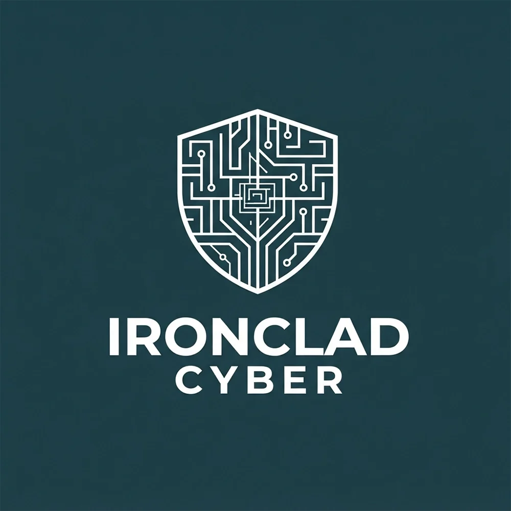 Ironclad Cyber, a security logo generated with Logofai
