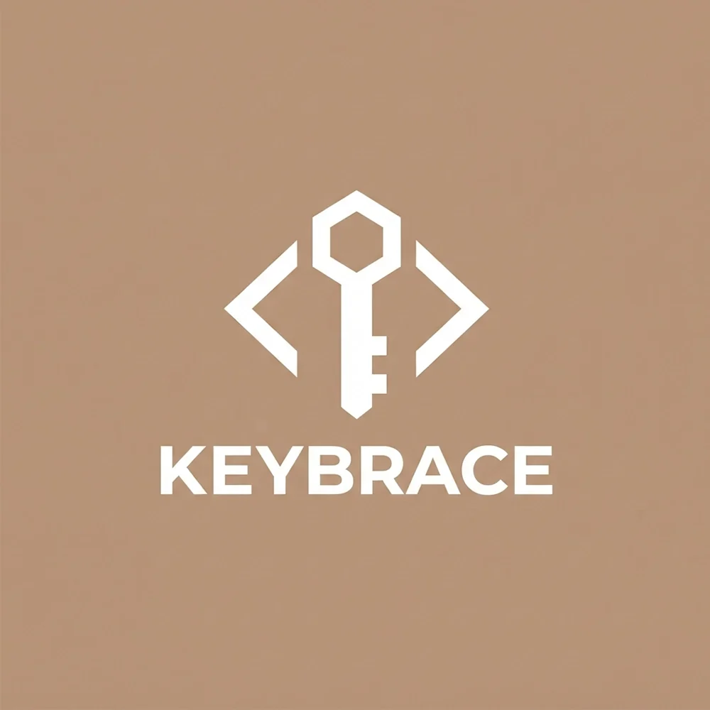 KeyBrace, a security logo generated with Logofai