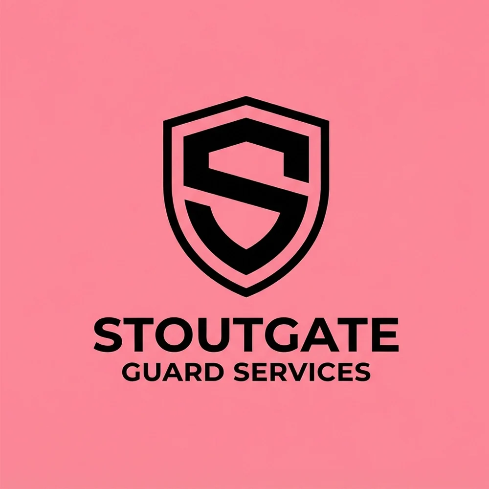 Stoutgate Guard Services, a security logo generated with Logofai