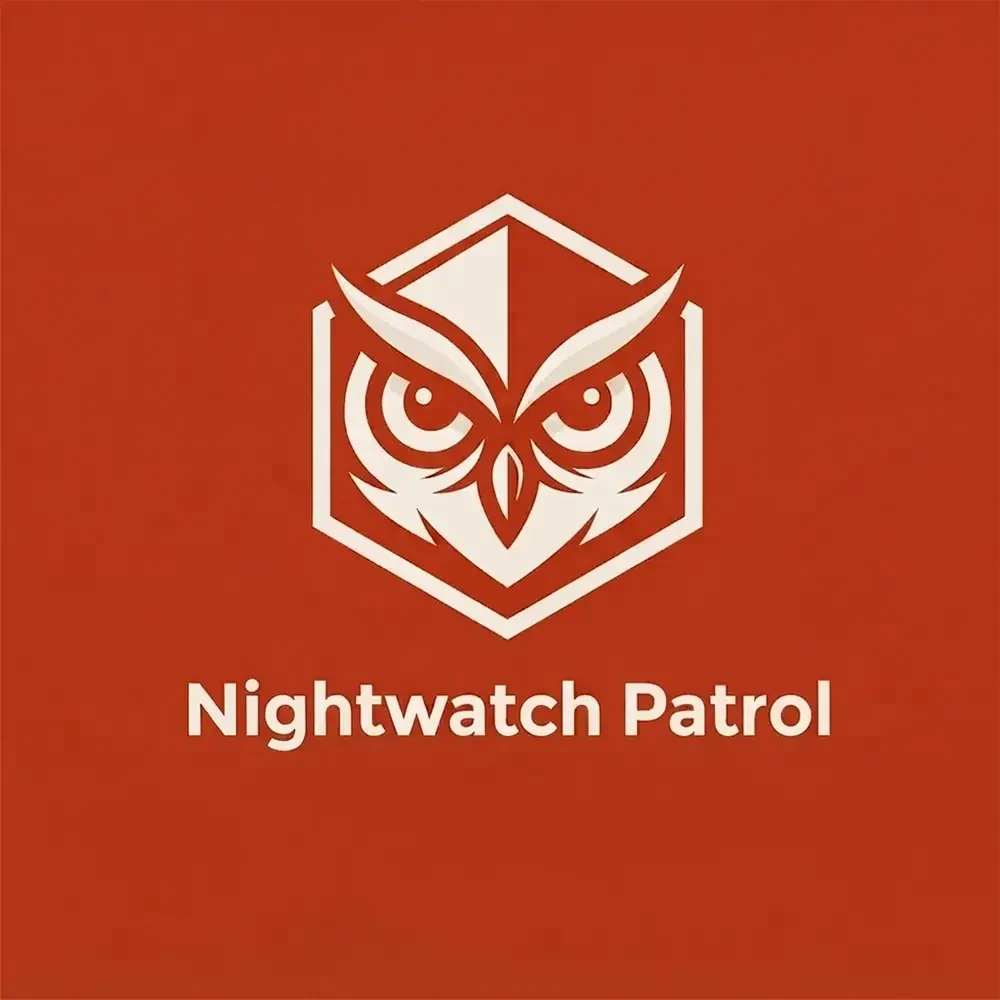 Nightwatch Patrol, a security logo generated with Logofai