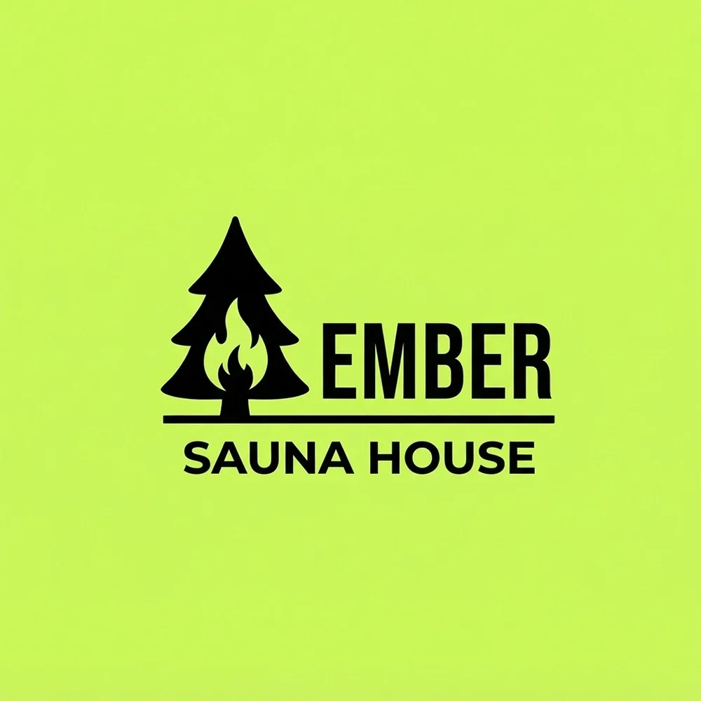 Ember Sauna House, a spa and wellness logo generated with Logofai