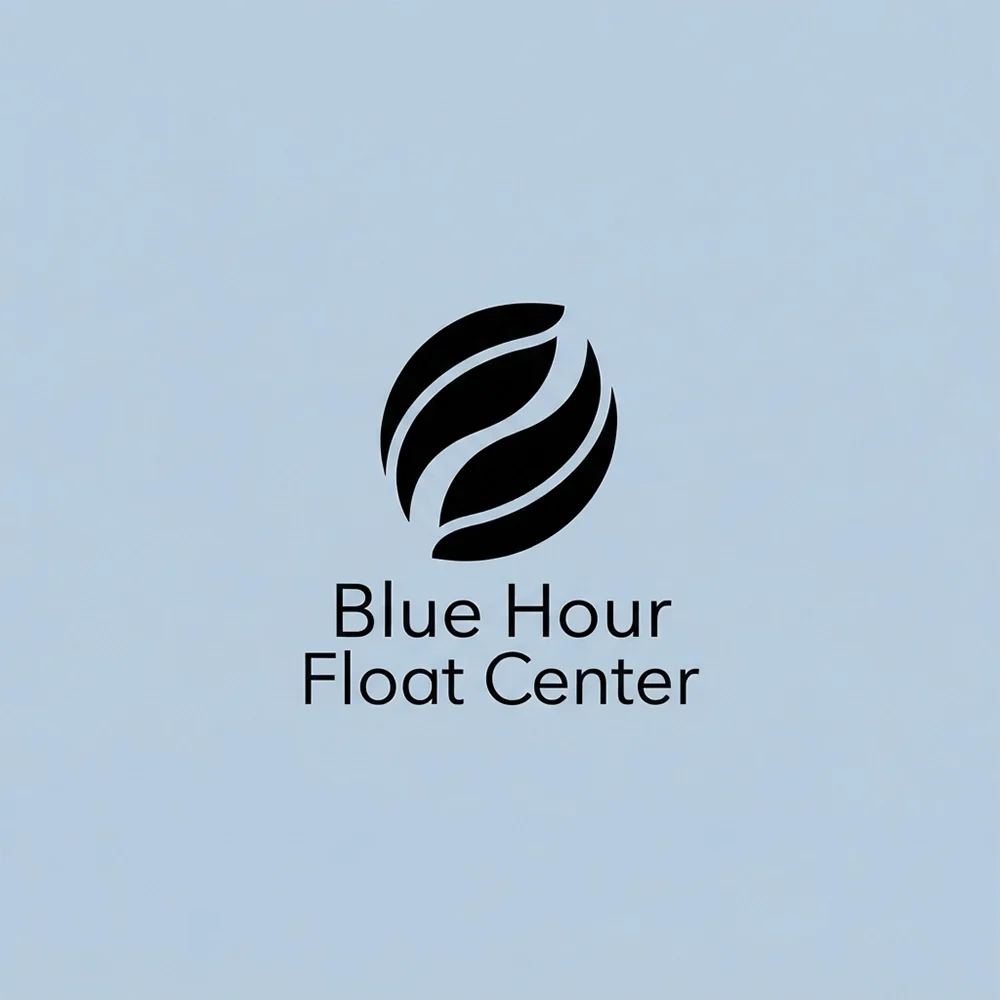 Blue Hour Float Center, a spa and wellness logo generated with Logofai
