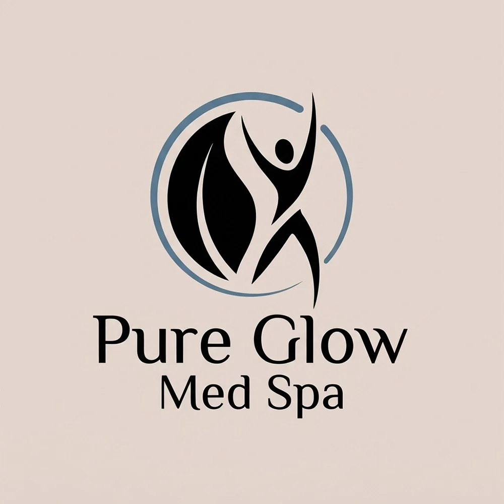 Pure Glow Med Spa, a spa and wellness logo generated with Logofai