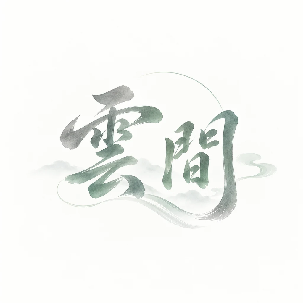 雲間 (Yunjian), a Chinese calligraphic wordmark logo