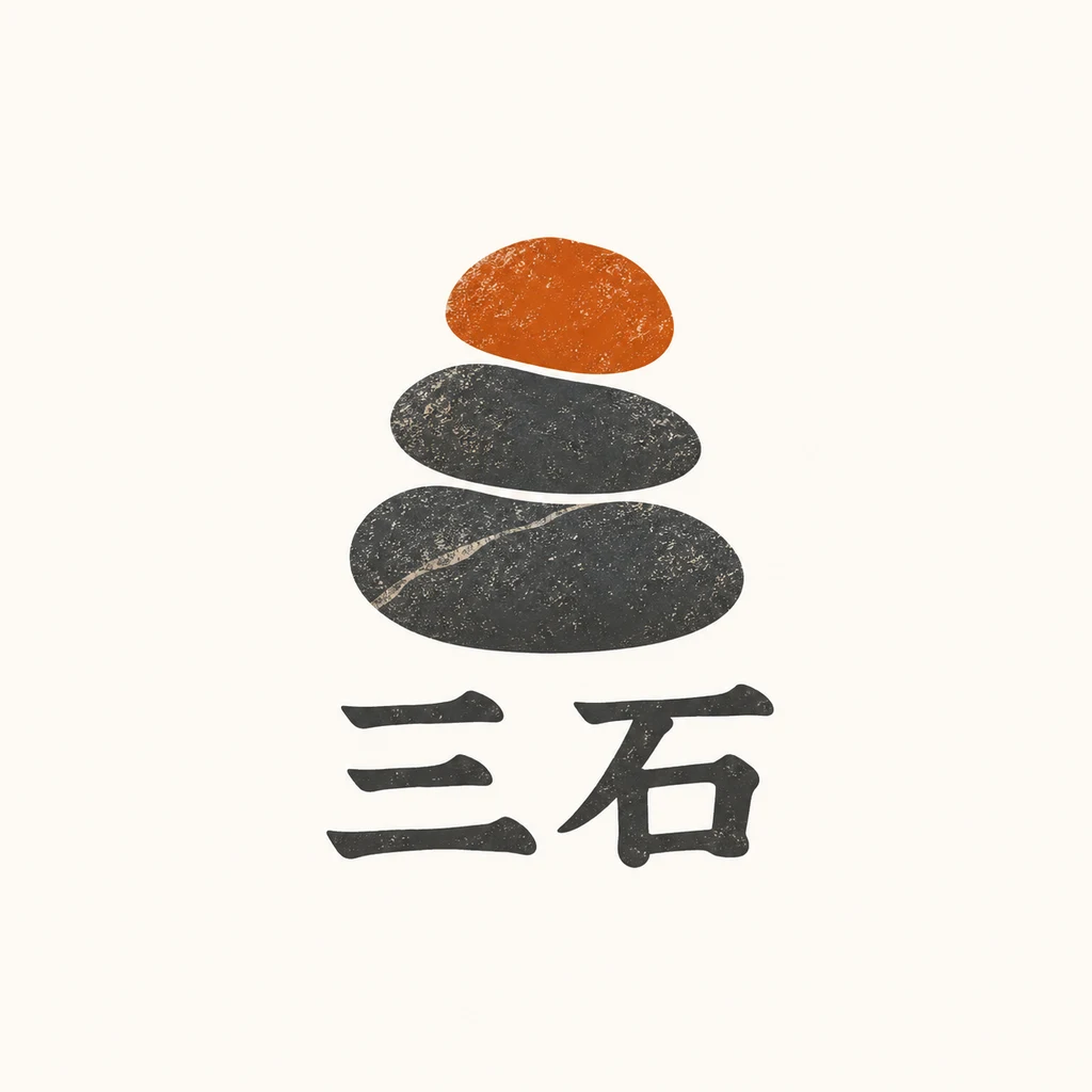 三石, a Chinese logo