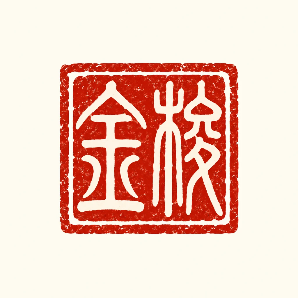 金梭 (Jinsuo), a Chinese seal logo