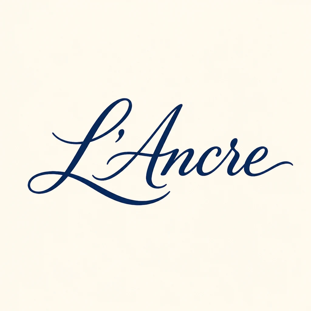 L’Ancre (L’Ancre), a French calligraphic wordmark logo