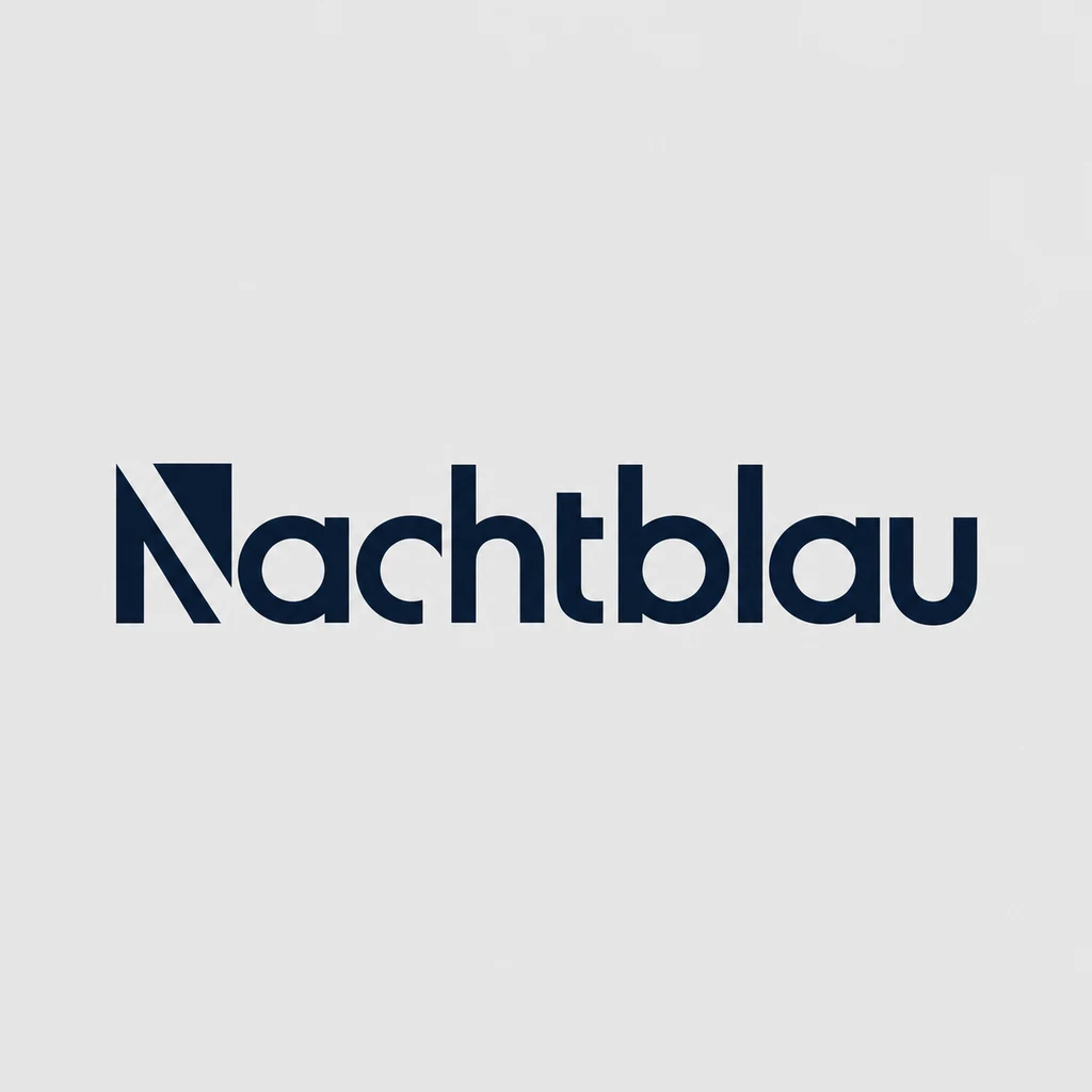 Nachtblau (Nachtblau), a German clean modern wordmark logo