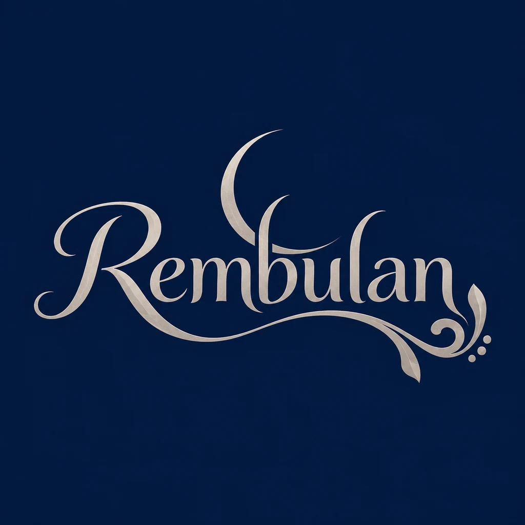 Rembulan (Rembulan), a Indonesian calligraphic wordmark logo