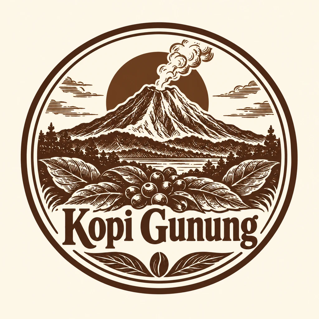 Kopi Gunung (Kopi Gunung), a Indonesian badge logo