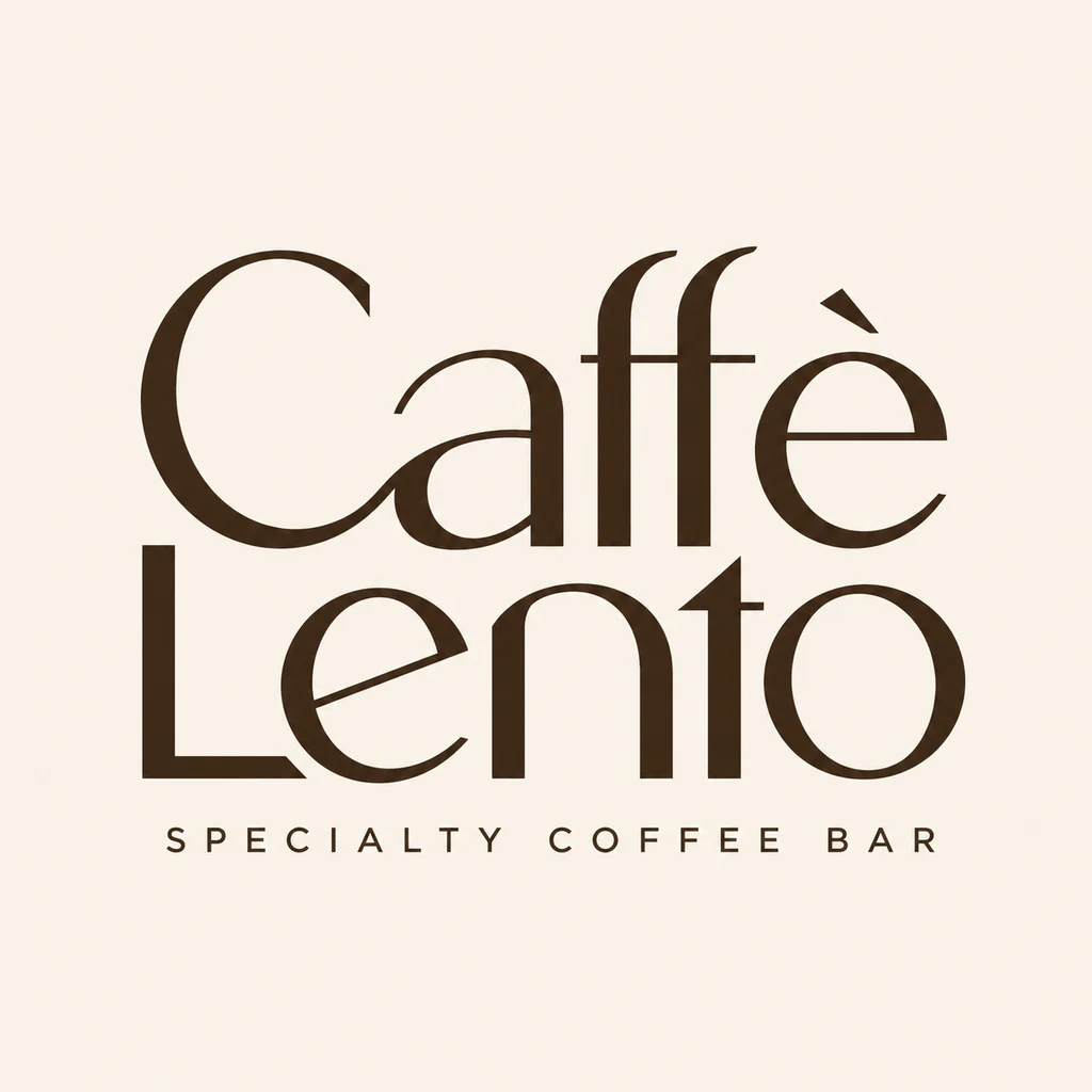 Caffè Lento (Caffè Lento), a Italian clean modern wordmark logo