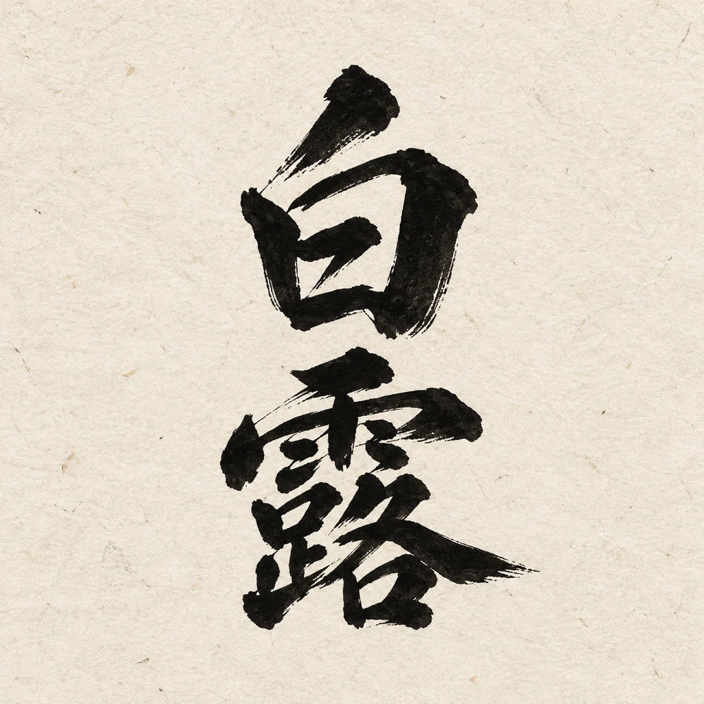白露 (Hakuro), a Japanese calligraphic wordmark logo
