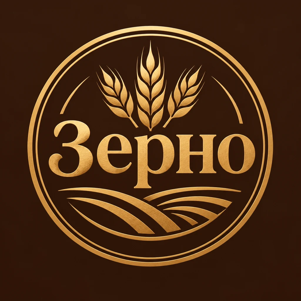 Зерно (Zerno), a Russian badge logo