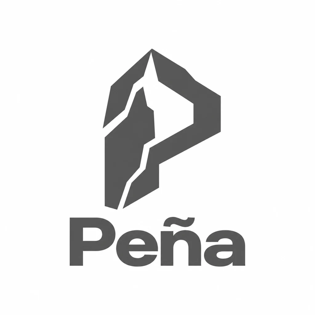 Peña (Peña), a Spanish geometric monogram logo
