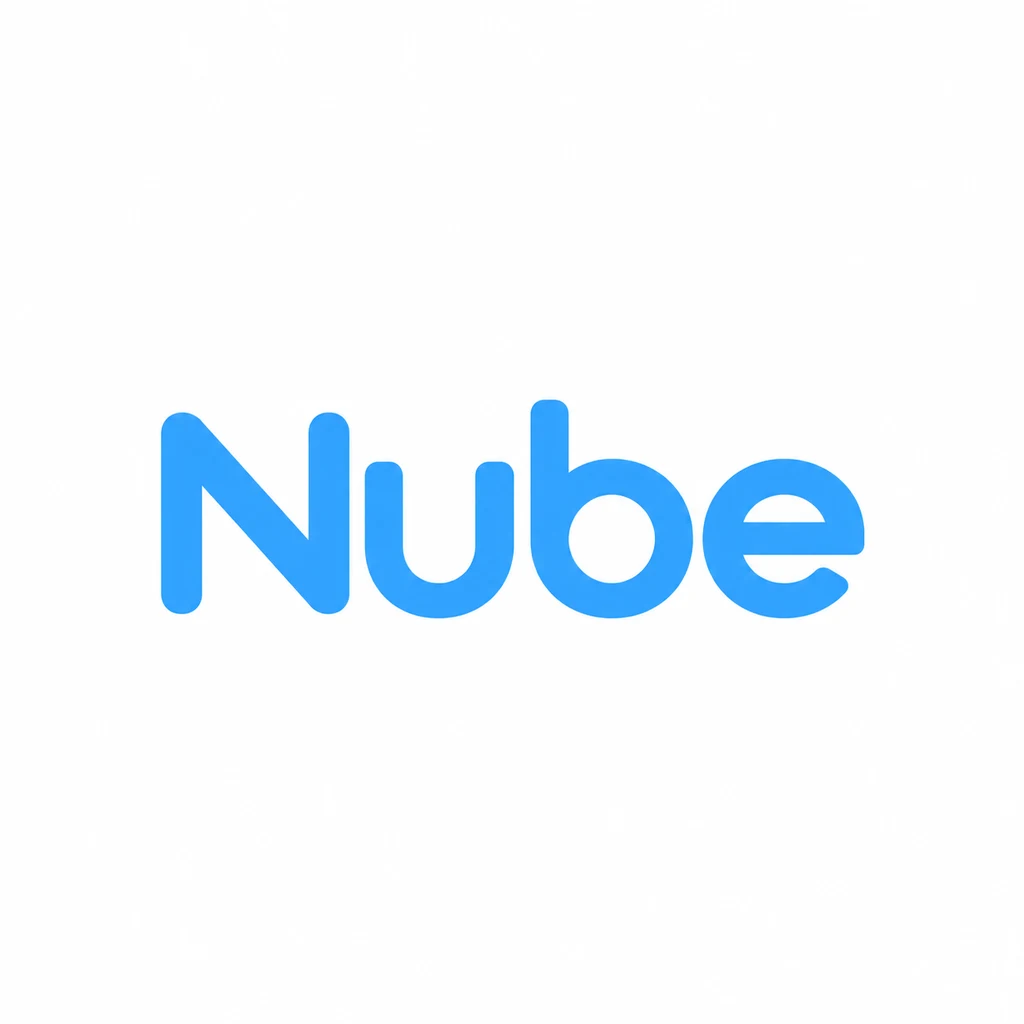 Nube (Nube), a Spanish clean modern wordmark logo