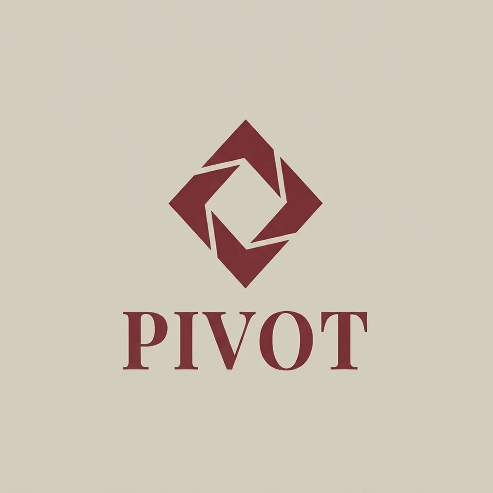 Pivot, an abstract style logo generated with Logofai