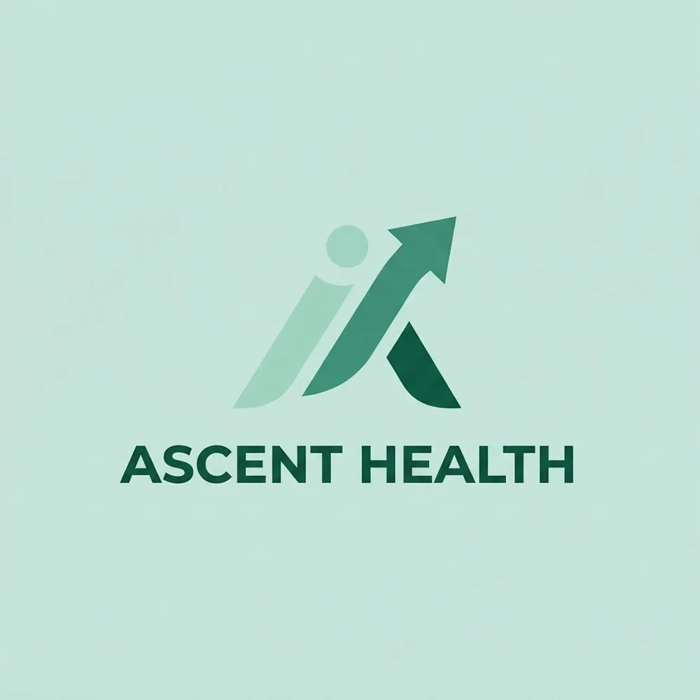 Ascent Health, an abstract style logo generated with Logofai