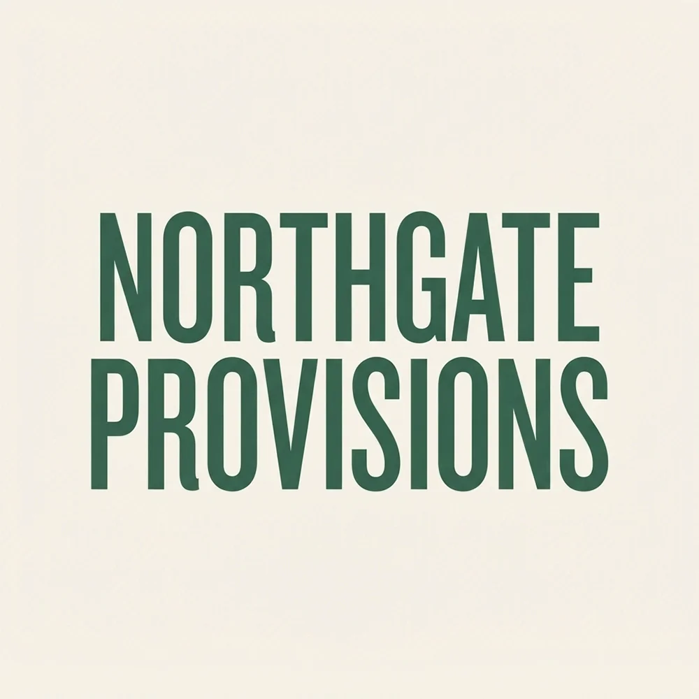 Northgate Provisions, a condensed style logo generated with Logofai